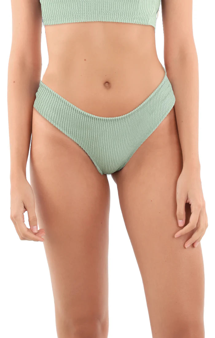 Grounding Green Textured Wave Bikini