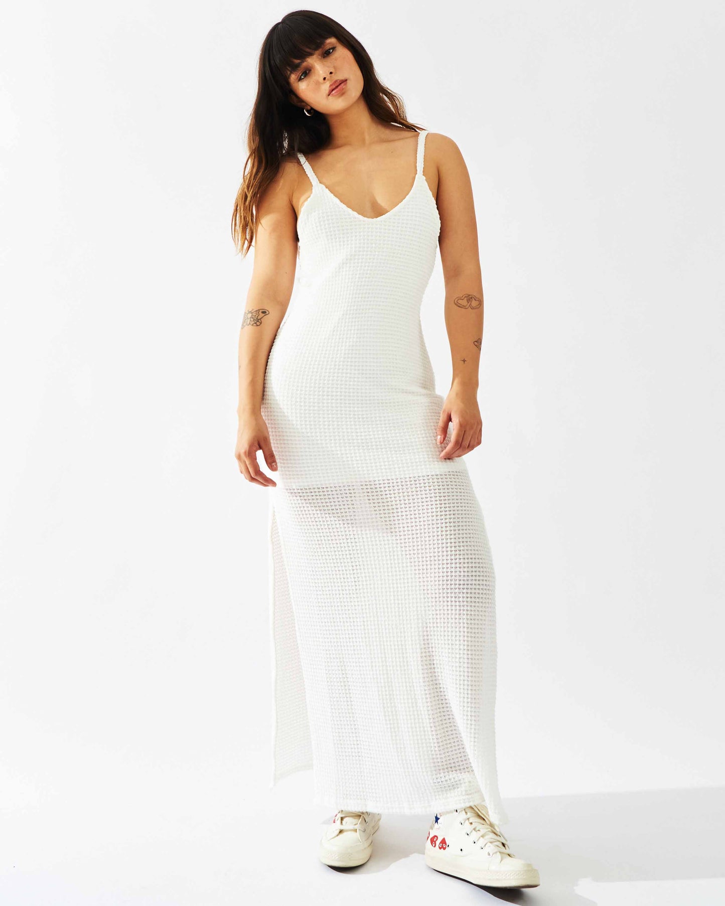 Kane Knit Dress White